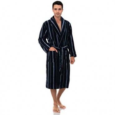 TowelSelections Men's Fleece Robe Plush Shawl Collar Spa Bathrobe