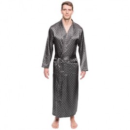 Twin Boat Mens Satin Robe - Lightweight Silky Robes for Men