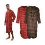 Andrew Scott Men's 2 Pack Lightweight Cotton Flannel Sleep Shirt  Long Henley Nightshirt Pajamas