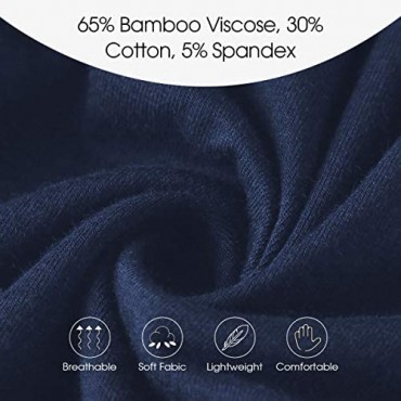 BAMBOO COOL Men's Pajama Set Lightweight Long Sleeve Loose Fit Soft Bamboo Sleepwear for Men
