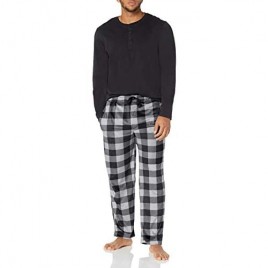 Chaps Men's Jersey Henley and Microfleece Pajama Set