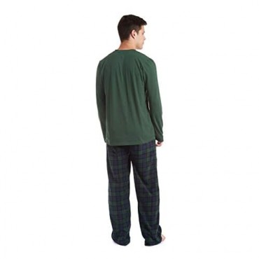 Cherokee Men's Long Sleeve Pajama Shirt and Pants Set