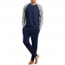 Ekouaer Men's Pajama Set Long Sleeve Pjs Set Top and Pant Sleepwear Soft Lounge Set