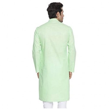 Elina fashion Men's Tunic Cotton Kurta Pajama Set Indian Traditional Wear