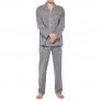 JSTEX Men's Pajama Set Long Sleeve Cotton Lightweight Sleepwear Button Down
