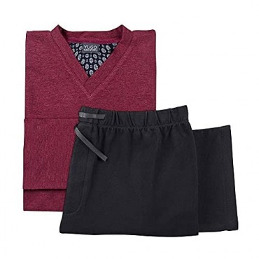 Mens Pajamas Set Soft Cotton PJS Lightweigh Comfortable Mens Lounge Pants and Shirt Set Yugo Sport & Loungwear