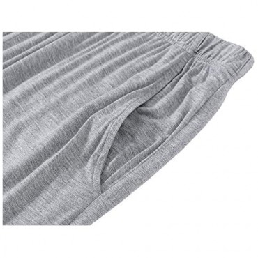 MoFiz Men's Pajama Sleep Sets Pajama Pant Comfortable Sleepwear PJs V-Neck Loungewear Long Pajama Pants &Tops