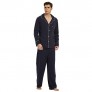 U2SKIIN Mens Cotton Pajama Set  Soft Long Sleeve Pajamas for Men Lightweight Button Up Sleepwear Lounge Pjs Set with Pockets