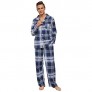 Vulcanodon Mens Plaid Pajama Set  Soft Print Pajamas for Men  Lightweight Warm PJS with Pockets