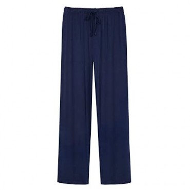 WiWi Men's Bamboo Knit Sleep Pants Lightweight Pajamas Bottoms Lounge Pant with Pockets Plus Size Loungewear S-4X