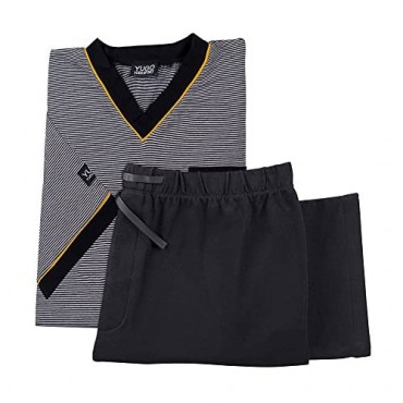 Yugo Sport Mens Pajamas – Cotton Sleepwear - Luxury Knit Pajama Set - Short Sleeve Long Pant