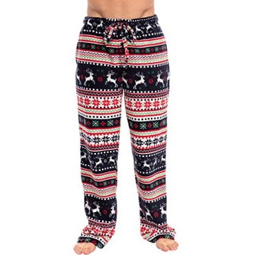 Alexander Del Rossa Men's Warm Fleece Pajama Pants Long Lounge Bottoms