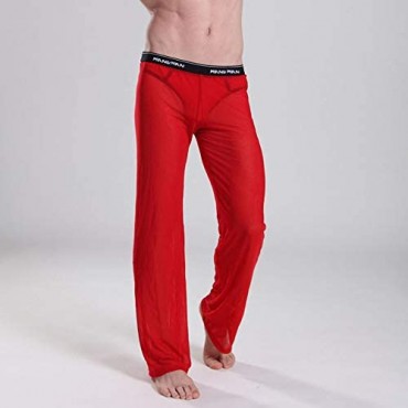 CaveHero Men's Mesh See Through Pajama Pants Nightwear Sleep Bottoms Underwear