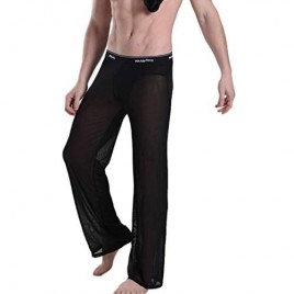 CaveHero Men's Mesh See Through Pajama Pants Nightwear Sleep Bottoms Underwear