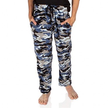 DG Hill Plaid Pajama Pants for Men Fleece Lounge Pants Men with Pockets and Drawstring