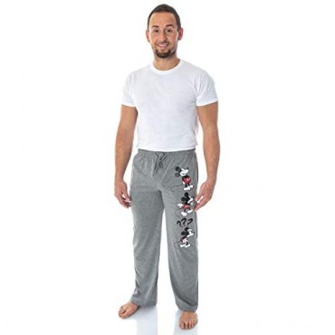 Disney Men's Mickey Mouse Expressions Character Loungewear Adult Sleep Pajama Pants