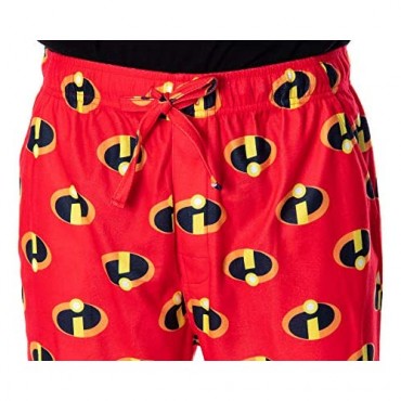Disney Men's The Incredibles Original Logo Loungewear Sleep Pajama Pants