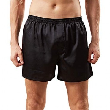 Mens Satin Boxer Shorts Silk Pajama Bottom Lounge Sleep Shorts for Men