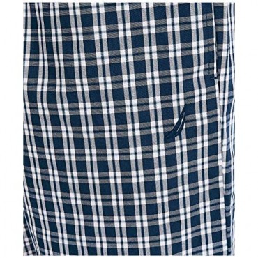Nautica Men's Soft Woven 100% Cotton Elastic Waistband Sleep Pajama Shorts