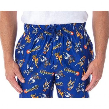 Thundercats Men's Lion-O Cheetara Panthro Tygra Classic Cartoon Character Adult Sleep Lounge Pajama Pants