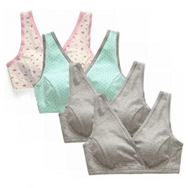 EMY Nursing Bra Maternity Bra Pack Wrap Sleep Bra for Maternity to Nursing Seamless Cotton for Breastfeeding