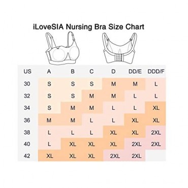 iloveSIA Nursing Bra Wireless Bra Full Bust Seamless Nursing Maternity Bras Bralette S-XXL