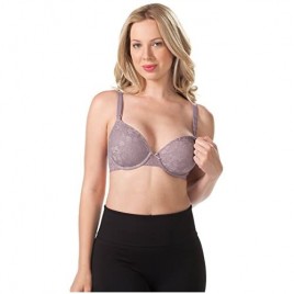 Loving Moments by Leading Lady Women's Lace Nursing Bra - Underwire Padded Comfortable T-Shirt Bra For Nursing Moms