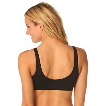 Majamas Organic Buxom Bra - ECO Friendly Women's Solid Scoop Back Ruched Sports Bras - Made in The USA