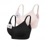 Maternity Nursing Bra  KUCI Womens Seamless Nursing Sleep Bralette 2Pack  Medium  Black+Pink/2pack