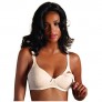 YENI INCI Women's Full Cup Lightly Lined Wire-Free Maternity Nursing Bra with Lace  Beige  42D