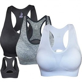 Cabales KINYAOYAO Women's Plus Size Ultimate Comfy Medium Support Sport Bra 3 Pack or 1 Pack