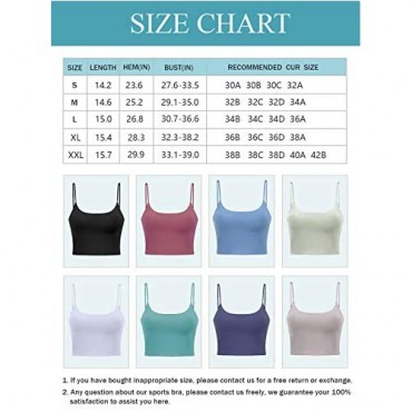 Clearance!!!Workout Crop Tops for Women Longline Camisole Shirts Teen Girl Summer Seamless Padded Sports Bra