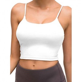 Clearance!!!Workout Crop Tops for Women Longline Camisole Shirts Teen Girl Summer Seamless Padded Sports Bra