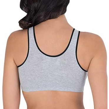 Fruit of the Loom Women's Built Up Tank Style Sports Bra 3-Pack