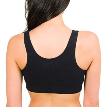 Fruit of the Loom Women's Shirred Front Sport Bra With Removable Pads 2-Pack