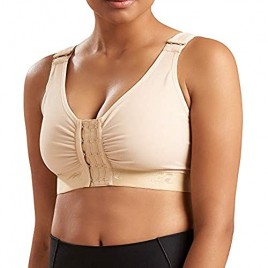 MARENA Recovery Adjustable Compression Bra for Post-Op and Surgical Support Beige
