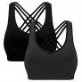 MIRITY Padded Strappy Sports Bras for Women Comfortable Activewear Workout Bra