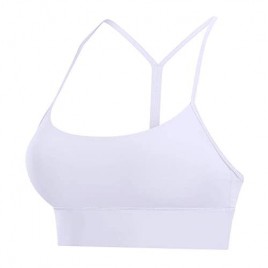 Sling Sexy Longline Strappy Padded Sports Bra for Women Light Support Y Racer Back Yoga Bra Crop Tank Top