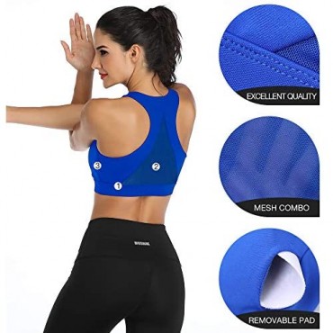 VUTRU Women's Racerback Sports Bras - Medium Support Workout Yoga Activewear for Running Gym Fitness