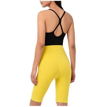 Women Racerback Sports Bras Camisole High Impact Workout Gym Activewear Yoga Tank Top