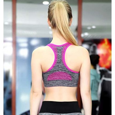 Women's Seamless Sports Bra High Impact Pocket Yoga Bras