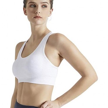 Women's Seamless Sports Bras-Padded High Impact Support Workout Bra Tops for Yoga Gym Fitness
