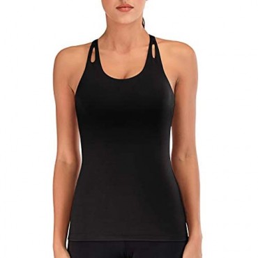 Workout Tank Tops for Women with Built in Bra Womens Tops Yoga Racerback Tank