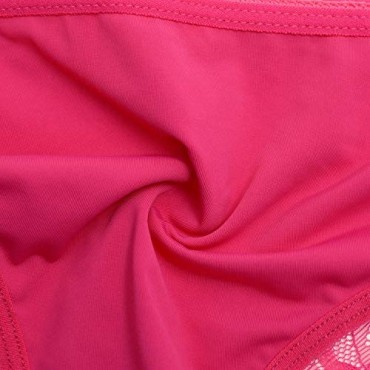 6 Pack Womens Underwear Lace Bikini Panties Seamless Comfy Half Back Coverage Panties