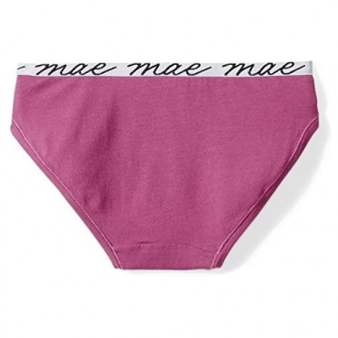 Brand - Mae Women's Shine Logo Elastic Modal Bikini Underwear 3 Pack