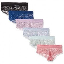 CATHERINE MALANDRINO Women's 6-Pack Sexy Lace Cheeky Panties Underwear  Multicolor