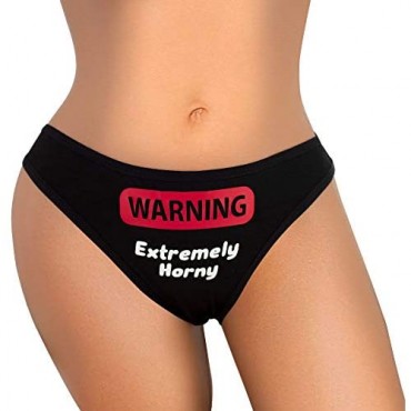 Ebsem Warning Extremely Horny Sexy Hipster Bikini Women's Funny Underwear Panties Briefs Lingerie