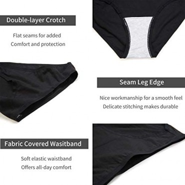 FROLADA Women's Underwear Cotton Stretch Bikini Panties Soft Breathable Low Rise Panties 5 Pack