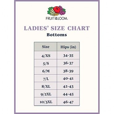 Fruit of the Loom Women's Underwear Cotton Stretch Panties (Regular & Plus Sizes)