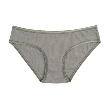 Knitlord Women's Cotton Stretch Bikini Panties Comfort Rib Underwear 4 Pack